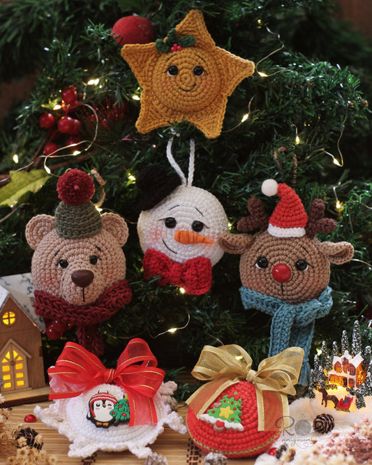 Colgantes de Navidad - Patrón de Amigurumi
