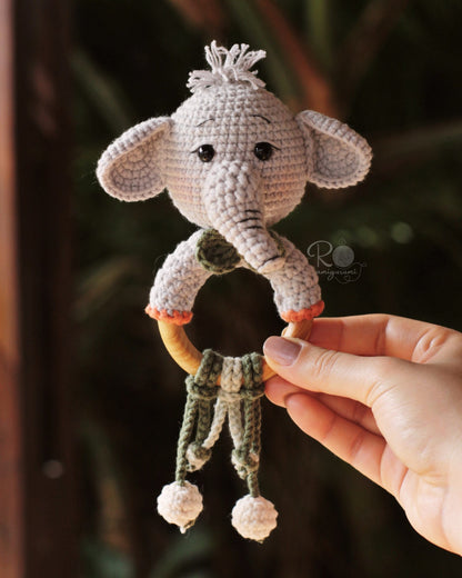 Chocalho Sensorial Tonton - Receita Digital de Amigurumi