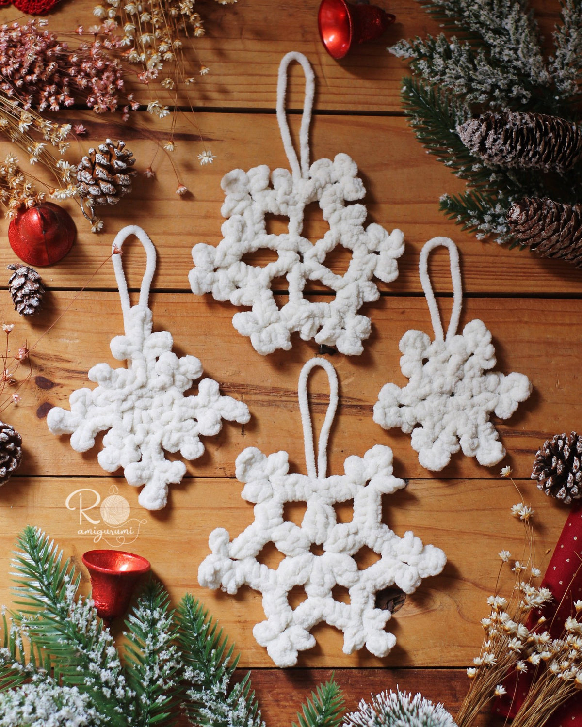 Copos de Nieve - Receta Digital de Amigurumi