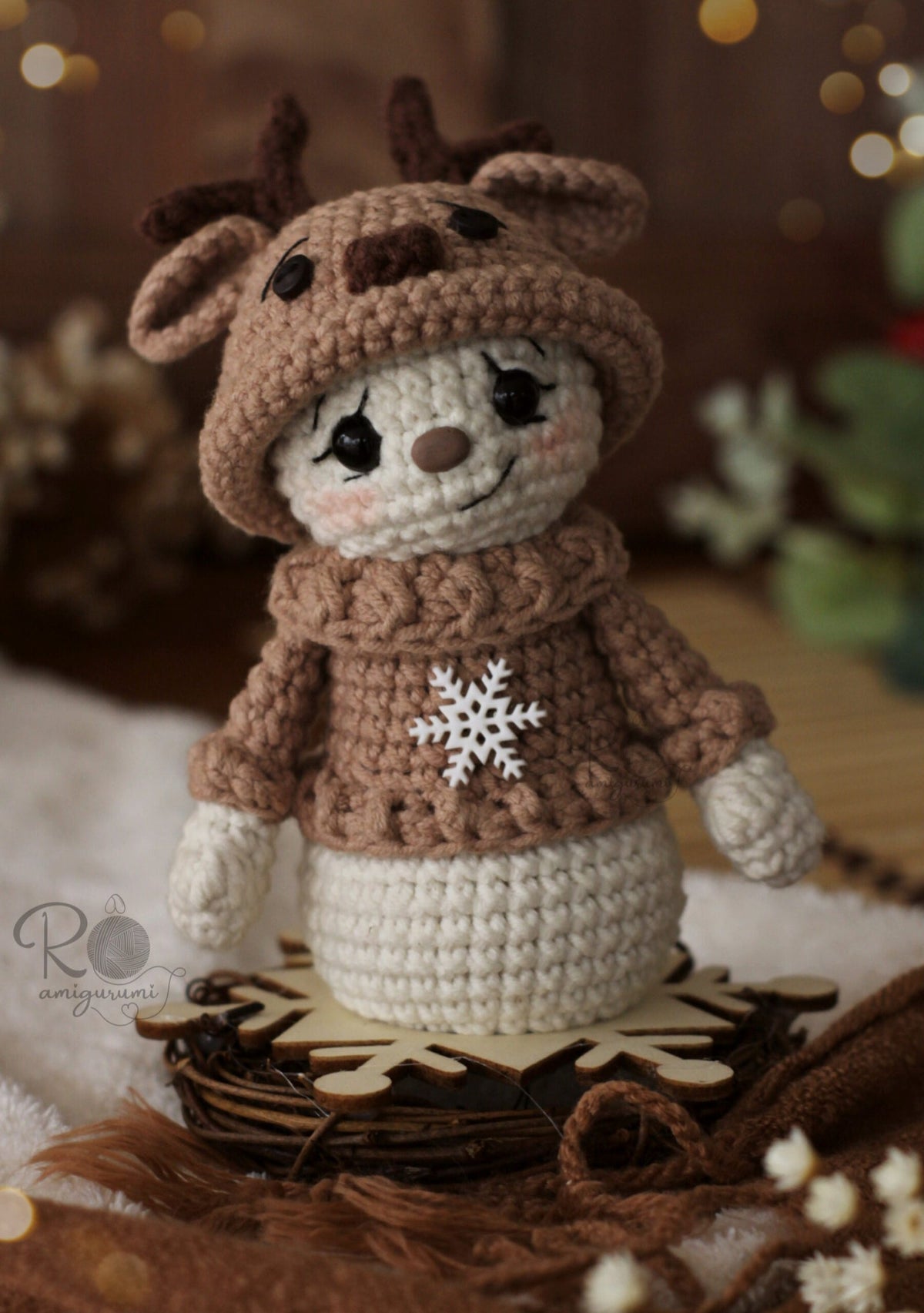 Snow Rudolf - Receita Digital de Amigurumi