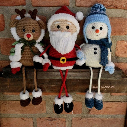 Trio Natalino - Receita Digital de Amigurumi