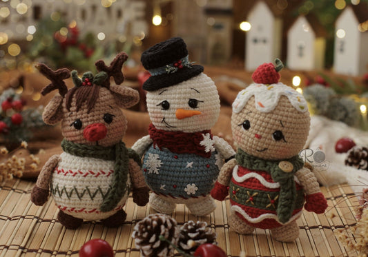 Ginger, Snow, and Reindeer Balls - Amigurumi Patterns
