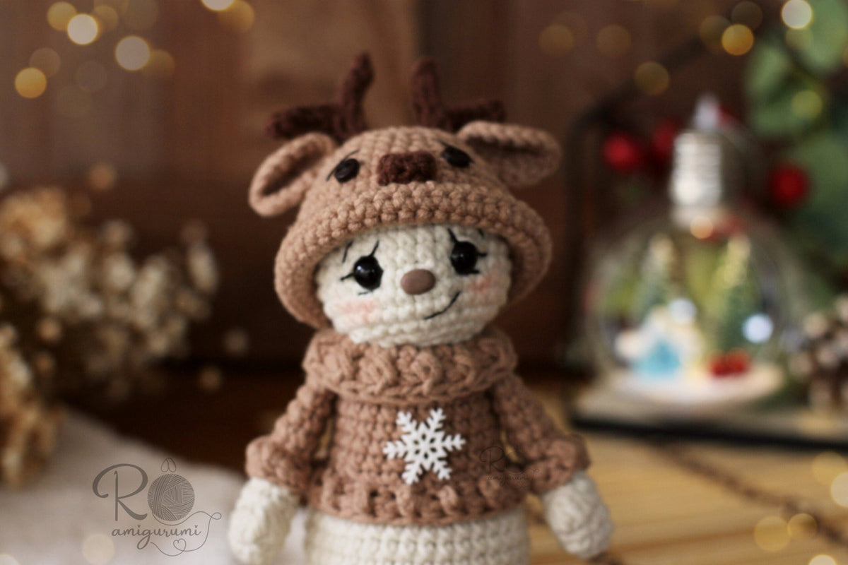Snow Rudolf - Receita Digital de Amigurumi
