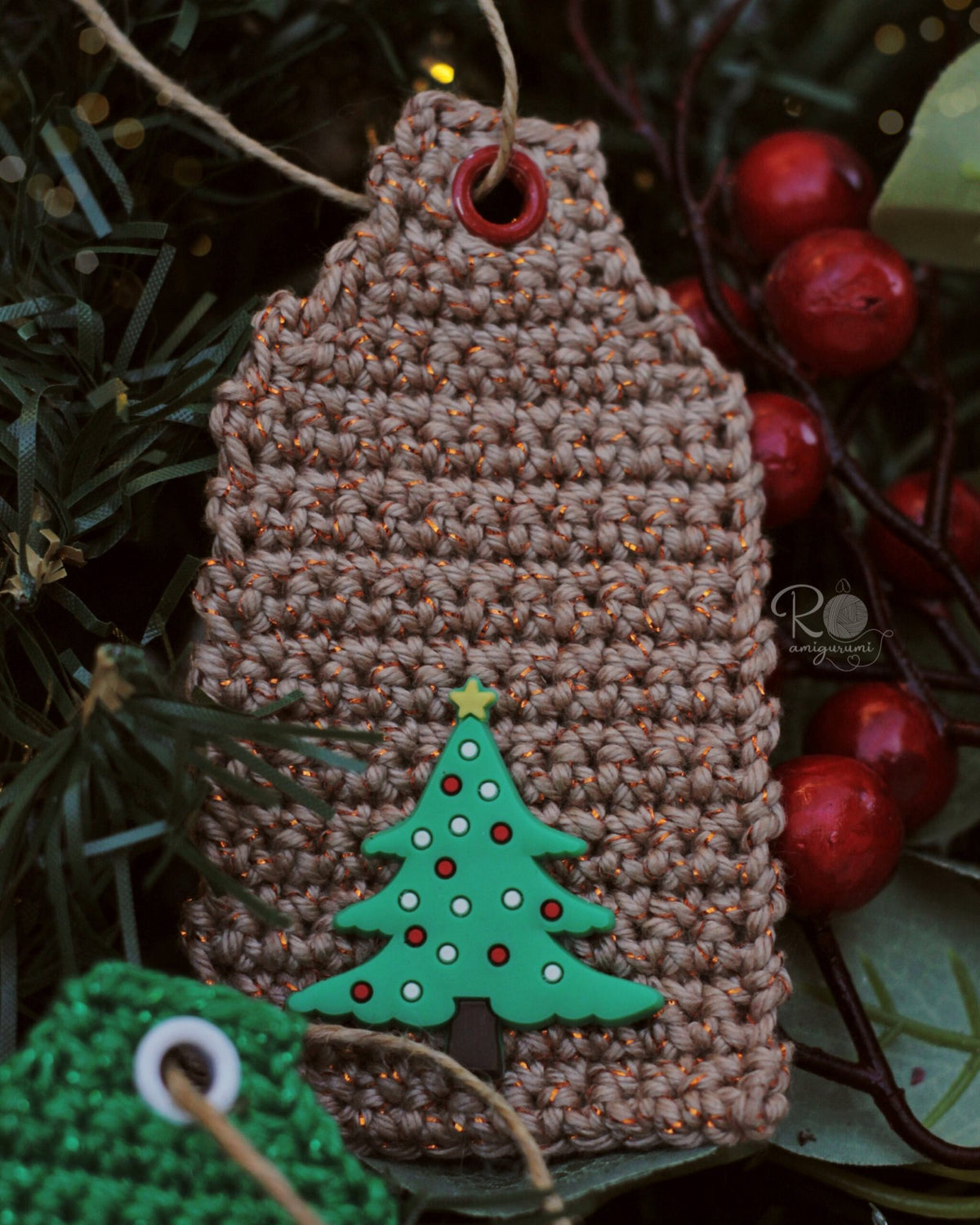 Tag Natalina - Receita Digital de Amigurumi