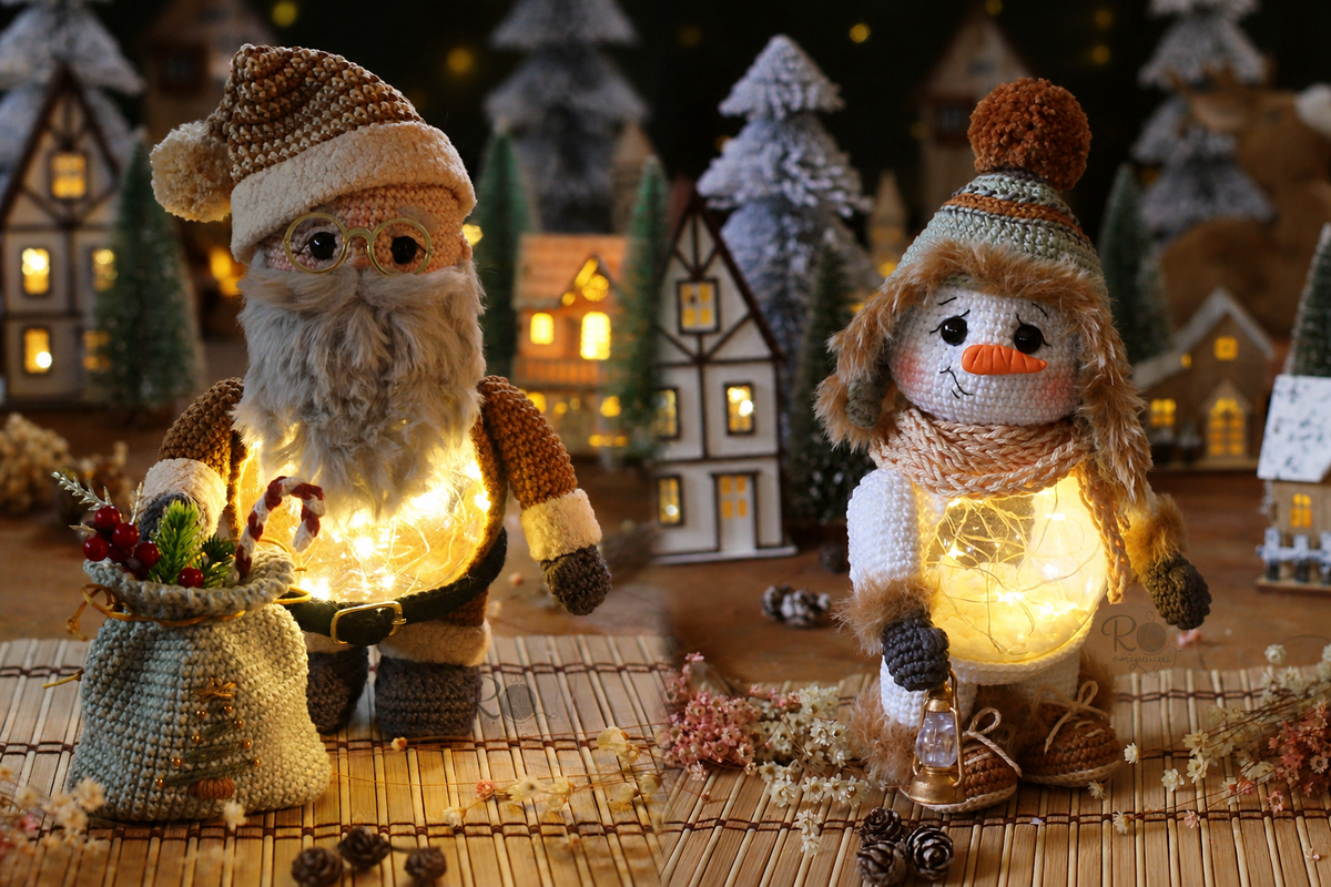 Noelius e Lumi - Receitas Digitais de Amigurumi